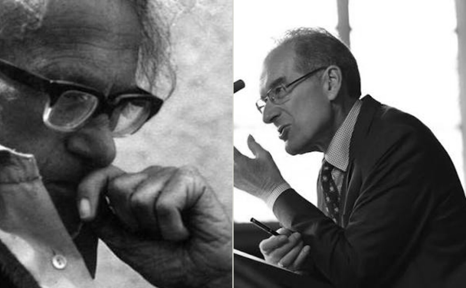 H.L.A. Hart (left) and Lord Mance (right), after whom the Hart–Mance Visiting Fellowship is named